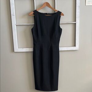 Cache Contour Collection Black Sleeveless Midi Dress